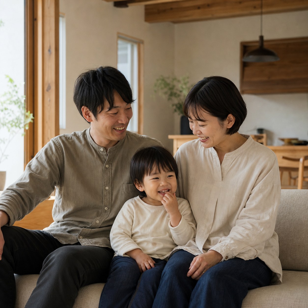 新築を建てたご家族